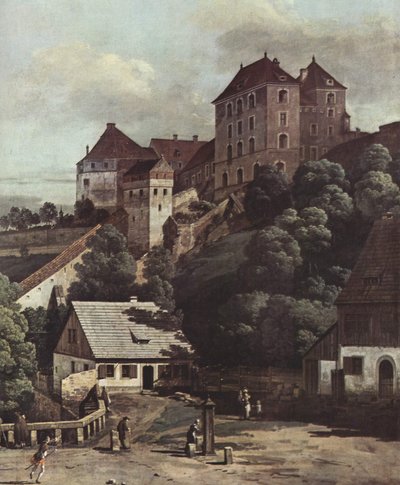 View of Pirna, Pirna from the South Side, with Fortifications and Upper Gate (City Gate) and Sonnenstein Fortress by Bernardo Bellotto